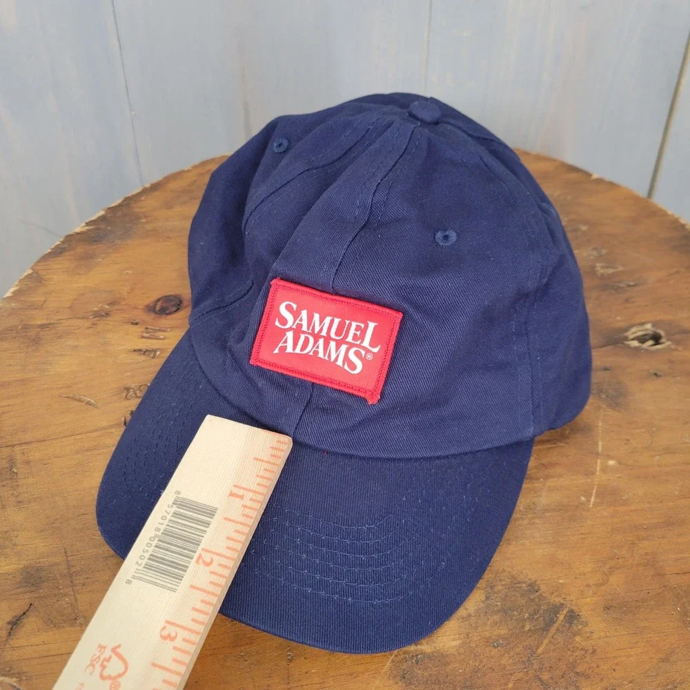 Samuel Adams Baseball Cap Mens OS Navy Blue Adjustable Logo Patch Dad Hat